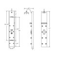 thumbnail image 3 of "Blue Ocean SPS8801  57-inch Stainless Steel Thermostatic Shower Panel Tower Column, 3 of 7