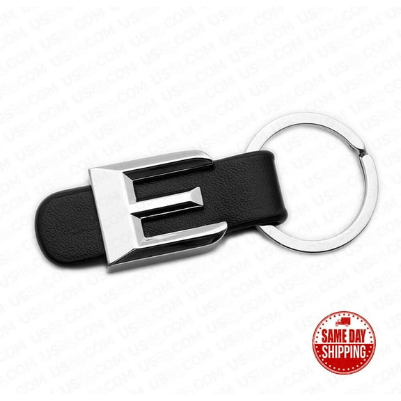 E-Class Leather 3D Logo Alloy Car Home Keychain Ring Decoration Gift Emblem AMG Sport