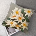 thumbnail image 7 of Decorative Flower Pillow Cover Pillow Cases with Invisible Zipper Square Pillowcase Accent Cushion Case Handmade Toss Pillow Cover for Sofa Bedroom Car Gray, 7 of 7