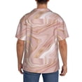 thumbnail image 6 of Picia Rose Gold Glitter Splatter Men's Linen Shirts Short Sleeve Cuban Beach Shirts Casual Shirts Button Down Shirt for Men Beach Summer Wedding Shirt-3X-Large, 6 of 7