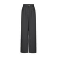 thumbnail image 4 of jtjvou Wide Leg Pants Woman Stretchy Work Dress Pants Women Pull on Business Casual Solid Slacks Trousers Fall Outfits Gray XL, 4 of 6