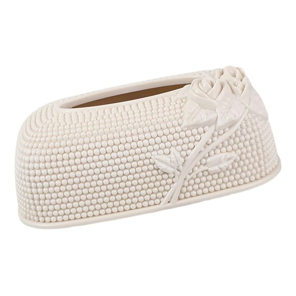 Caja de pañuelos antigua con dispensador de papel extraíble, soporte para pañuelos faciales. Beige