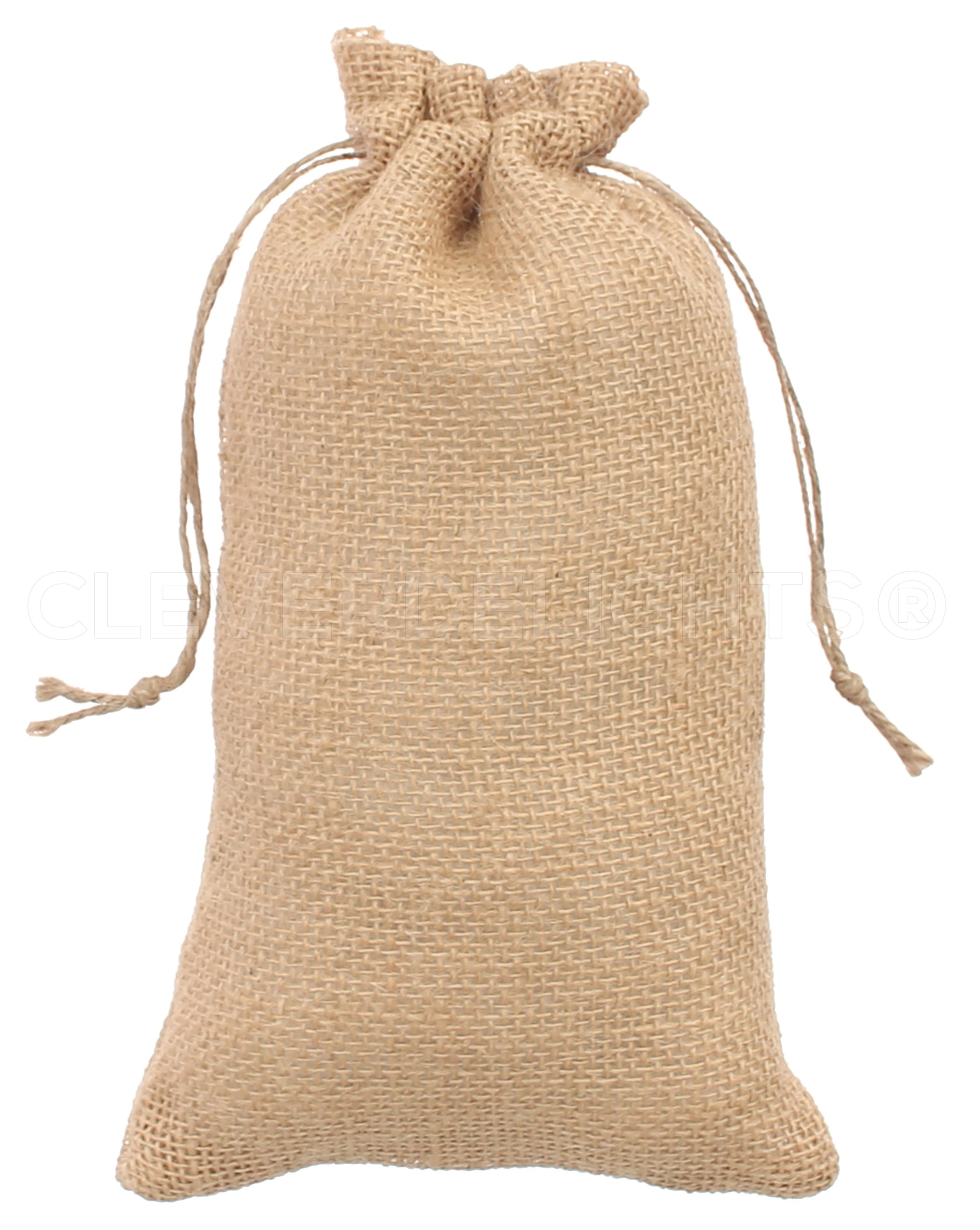 Natural Jute Drawstring Pouch Sack Bag 8x12 8" x 12" Purple Burlap Bags 