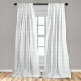 thumbnail image 5 of Ambesonne Geometric Curtains, Soft Motif in Mutes Tones, Pair of 28"x95", Pale Grey White, 5 of 5