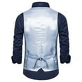 thumbnail image 4 of Men's Solid Color Single Suit Vest - Cotton Blend, Business Casual, XL-XXXXXXL Sizes, Wedding/Office Attire, 4 of 4