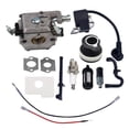 thumbnail image 2 of Carburetor + Ignition Coil + Intake Manifold + Air Fuel Line + Fuel Oil Line  Spark Plug For 017 018 MS170, 2 of 10
