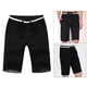 thumbnail image 5 of Pantalones cortos de verano 2021 para hombre, de algodón con cordón, talla grande, para playa XL negro, 5 of 9