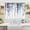 White Blue, variant on Blue Eucalyptus Leaves Window Curtains Panels with Silver Grommet, Weeping Spring Botanical Summer Kitchen Cafe Curtain Draperies Window Treatment Set for Living Room/Bedroom/Laundry/Bathroom, 55x39