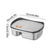 thumbnail image 3 of Caja de fiambrera dividida de acero inoxidable para adultos y recipiente hermético para comida en el trabajo y el colegio, negro o plateado, 3 of 6