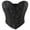Black, variant on Strapless Bustier Corset for Women Jacquard Back Lace Up Bandeau Tube Tummy Control Waist Cincher Shapewear Top Black