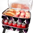 thumbnail image 5 of Skull Double Layered Insulated Lunch Bag with Two Compartments, Large Capacity, Handheld Portable Lunch Bag for Refrigerated Meals - 7.1x11.4x16.1 Inches, 5 of 6