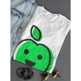 thumbnail image 3 of Cute Happy Green Apple Doodle T-Shirt Women -Image by Shutterstock, Female Large, 3 of 4