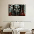 thumbnail image 2 of Elephant Stock Forest Female Portrait Wall Art - Horizontal Canvas Wall Art - Living Room Wall Decor - People Canvas - Red And Teal Decor - 36" x 24", 2 of 8