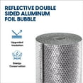thumbnail image 3 of EconoHome Double Bubble Reflective Insulation Roll - Reflective Insulation Roll with Aluminum Foil Cover - Heat Radiant Barrier for Wall, Attic, Air Duct, Window Coverings, Radiator Cover - 16"x10', 3 of 10