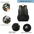 thumbnail image 4 of FORMRS Unisex School Backpack 17" Student Travel Bag with Laptop Compartment, Green Leopard Print Pattern, 4 of 7