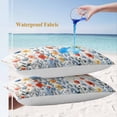 thumbnail image 4 of Lumbar Pillow Covers 20x12 Inch Set of 2, Spring Floral Waterproof Outdoor Pillow Covers, Watercolor Elegant Summer Botanical Decorative Cushion Pillowcases for Couch, Sofa, Bed, Garden, Patio, 4 of 9