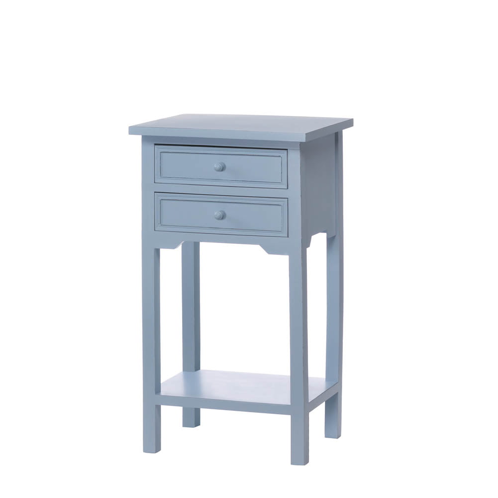 Side Tables Bedroom Blue Cedar And Mdf, Small Lamp Tables For Bedroom