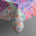 thumbnail image 5 of Bohemian Pioneer Flower Patchwork Square Tablecloth,Waterproof Square Table Cover,Wipeable Spillproof Washable Table Cover for Home Kitchen Party Decor 60"x60"(152x152cm), 5 of 6
