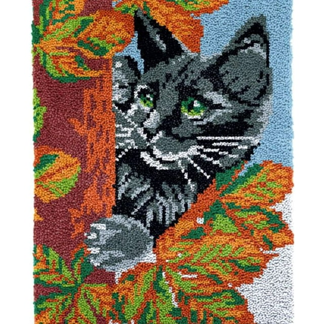 Kit de Crochet de Loquet de Fabrication de Tapis Coco Cache-Cache (5 Tailles Disponibles)