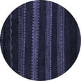 thumbnail image 1 of Ahgly Company Indoor Round Abstract Blue Modern Area Rugs, 7' Round, 1 of 4