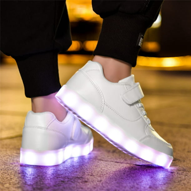 YAZI Light up Shoes Kids Low LED USB Rechargeable Glowing Luminous for Boys Girls - Walmart.com