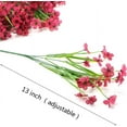thumbnail image 3 of TETOU 12 Bundles Violets Artificial Flowers Outdoor UV Resistant Fake Flowers (Red), 3 of 8