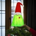 thumbnail image 3 of Green Gnome Christmas Tree Topper Plush Xmas Elf Tree Topper Decoration for Christmas Tree Holiday Home Decor, 3 of 7