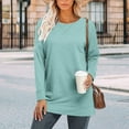 thumbnail image 4 of YNIQUE Sweatshirt for Women Side Split Fall Fashion Long Sleeve Shirts, 4 of 7
