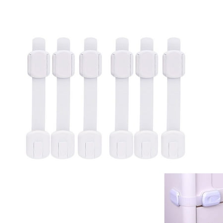 6 Pieces Mini Child Cabinet Safety Lock Length Adjustable Multi-Purpose for Furniture Kitchen Ovens Toilet Seats