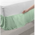 thumbnail image 2 of Mint Bed Skirt, Classical Old Fashioned Polka Dots Pattern on Pale Green Fresh Background, Elastic Bedskirt Dust Ruffle Wrap Around for Bedding Decor, 4 Sizes, Mint Green and White, by Ambesonne, 2 of 2