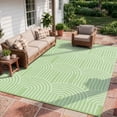 thumbnail image 2 of Wonnitar Large Outdoor Rug Waterproof 8'x10' Lightweight Plastic Straw Rug, Scandinavian Reversible Outside Carpet for RV Patio Deck Porch Balcony Picnic Camping Beach, Green-Rainbow, 2 of 10