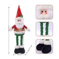 thumbnail image 5 of Dserfhy Christmas Plush Doll with Retractable Legs Handmade Standing Snowman Santa Claus Plush Toy Xmas Winter Holiday Party Decoration Ornament, 5 of 7