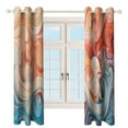 thumbnail image 3 of Blackout Curtains for Bedroom Simple Colored Ripple Full Room Darkening Grommet Curtains for Living Room,Thermal Insulated Ombre Drapes, 3 of 7