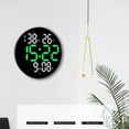 thumbnail image 3 of ABS Wall Clock Replacement Decorative Light-operated Battery Circular Temperature Powered Gym Digital LED Clocks Alarms Thermometer Green, 3 of 9