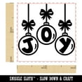 thumbnail image 2 of Joy Ornaments Christmas Self-Inking Rubber Stamp Ink Stamper - Pink Ink - Small 1 Inch, 2 of 7