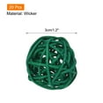thumbnail image 2 of Uxcell 20 Pcs Wicker Rattan Balls Decorative Balls 1.18" for Vase Fillers Wedding Party Grass Green, 2 of 5