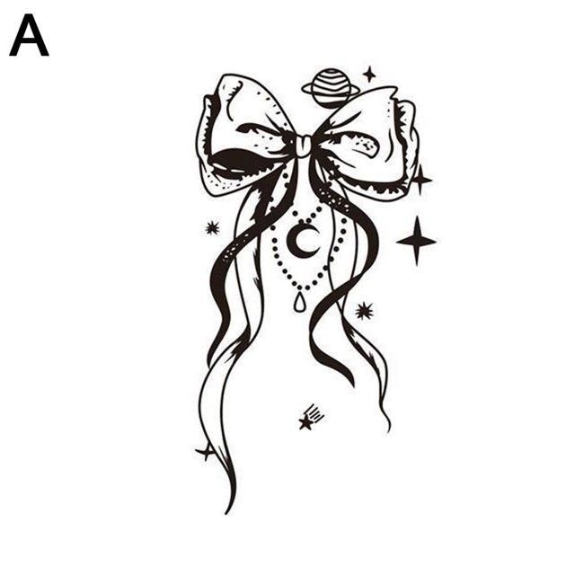 Autocollant de Tatouage Butterfly Love Moon Star à Base de Plantes Semi-Permanent Hot Girl Sweet Cool pour Jambes, Imperméable, Longue Durée, Non Réfléchissant, Idéal