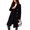 Black, variant on Women's Camel Double Breasted Wool Overcoat, Lapel Long Winter with Pockets