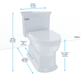 thumbnail image 2 of TOTO® Eco Soirée® One-Piece Elongated 1.28 GPF Universal Height Skirted Toilet, Ebony Black - MS964214CEF#51, 2 of 5