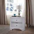 thumbnail image 6 of ACME Naima Square Wood 3-Drawers Bedroom Nightstand in White, 6 of 6