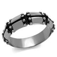 thumbnail image 1 of Alamode TK2342-8 Men High Polished Stainless Steel Ring with Epoxy in Jet - Size 8, 1 of 1