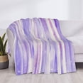 thumbnail image 6 of YFYANG Lightweight Warm Flannel Blanket, Purple Watercolor Texture Throw Blanket for Bed, Sofa, Travel, Camping, 80"x60", 6 of 7