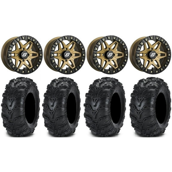 Sedona Split 6 Bdlk 14" Br Wheels 28" Mud Lite II Tires Sportsman RZR Ranger