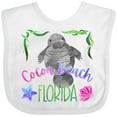 thumbnail image 3 of Inktastic Cocoa Beach Florida Cute Swimming Manatee Boys or Girls Baby Bib, 3 of 4