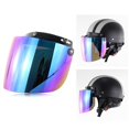 thumbnail image 5 of Durable Windproof 3-Snap Visor Lens Shield for Motorcycle Helmets Flip Up Down Open Face Anti Glaring Helmet Accessories, 5 of 13