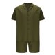 thumbnail image 4 of Mens Camisas Casual Color Sólido Bolsillo Cordón Shorts Set, Manga Corta Turndown Collar Camisa para la Primavera Y el Verano, 4 of 5