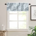 thumbnail image 7 of Marble Texture Kitchen Curtains and Valances Set, Abstract Grey White Gradient Art Rod Pocket Window Valance 18 Inch Window Curtain Panels for Living Room Bedroom Laundry, 27.5x36in, 3 Pieces, 7 of 7