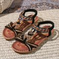thumbnail image 3 of Dakaela Womens Sandals Arch Support Summer Beach Flat Shoes Bohemian Comfort Walking Flip Flops, 3 of 8