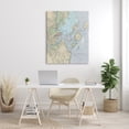 thumbnail image 2 of Stupell Industries Portland Coast Nautical Map Beige Blue Cartography, 36 x 48, Designed by Daphne Polselli, 2 of 6