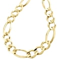 thumbnail image 3 of Genuine 14K Yellow Gold 12mm Solid Plain Figaro Link Chain Necklace 26 Inch, 3 of 7